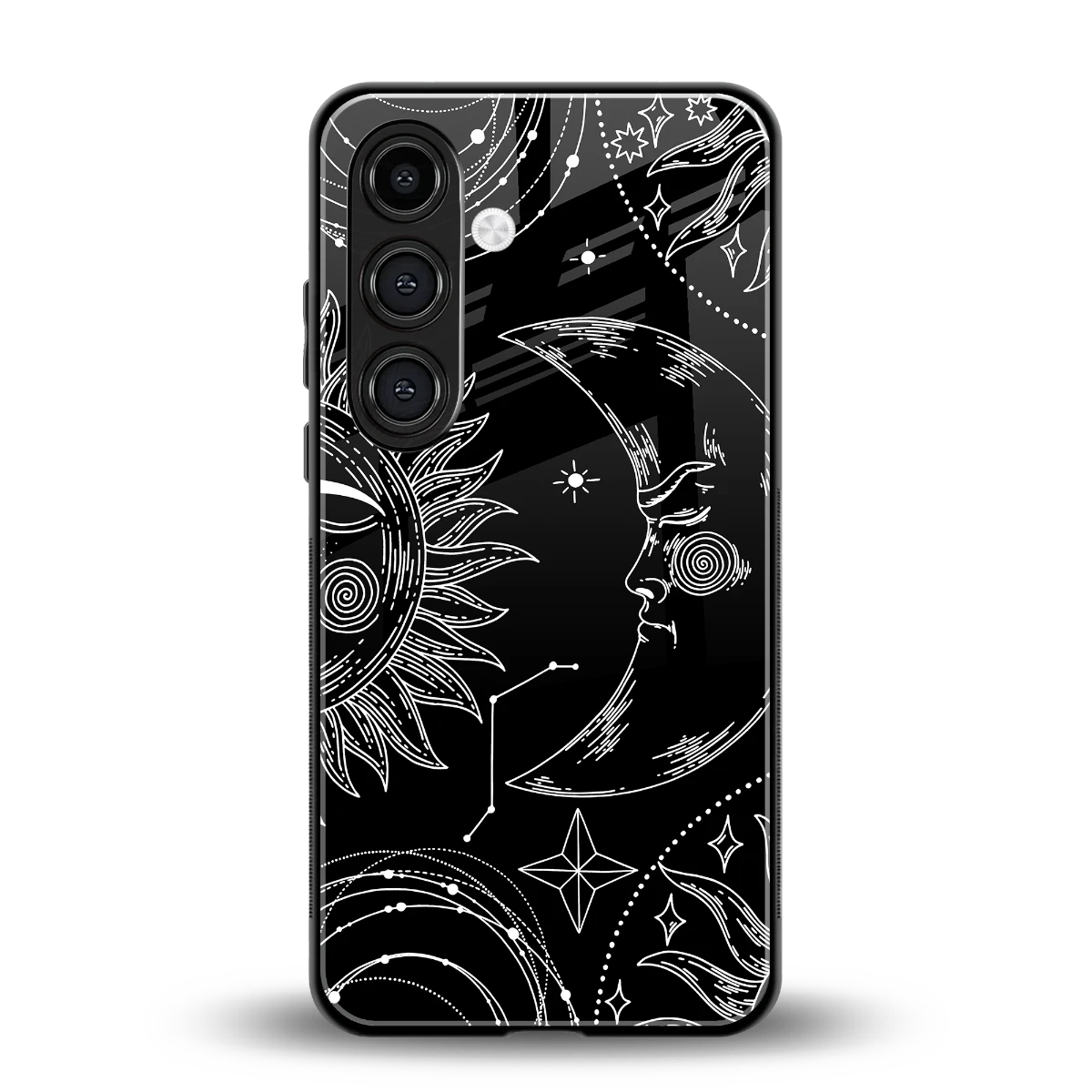 Celestial Duo back phone cover | glass case for samsung galaxy s23 fe