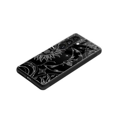 Celestial Duo stylish phone case for samsung galaxy s24 plus | glossy glass and slim fit