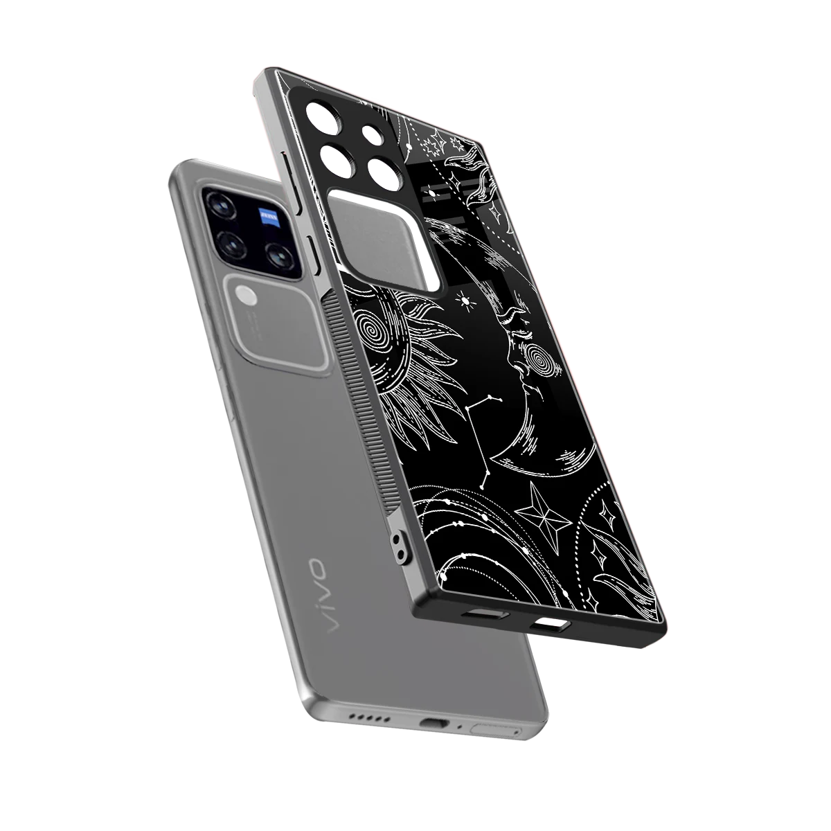 Celestial Duo sleekvivo v30 pro cover with tempered glass back and TPU edges