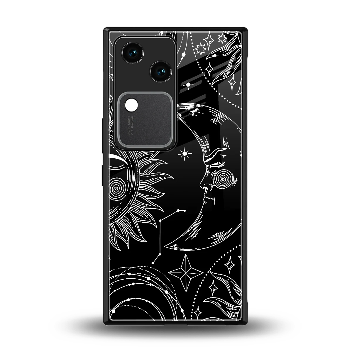 Celestial Duo back phone cover | glass case for vivo v30