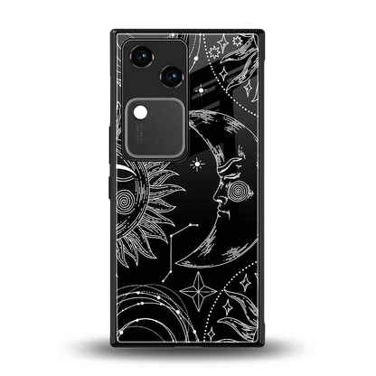 Celestial Duo back phone cover | glass case for vivo v30