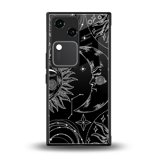 Celestial Duo back phone cover | glass case for vivo v30