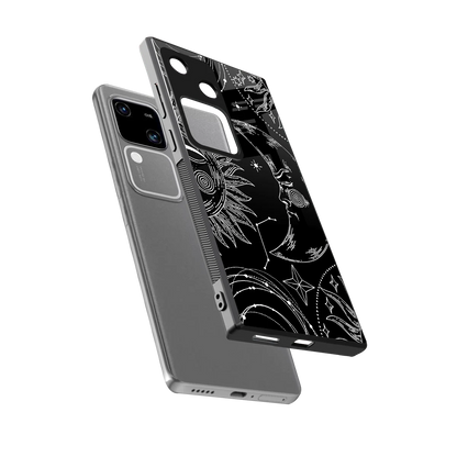 Celestial Duo sleek vivo v30 cover with tempered glass back and TPU edges
