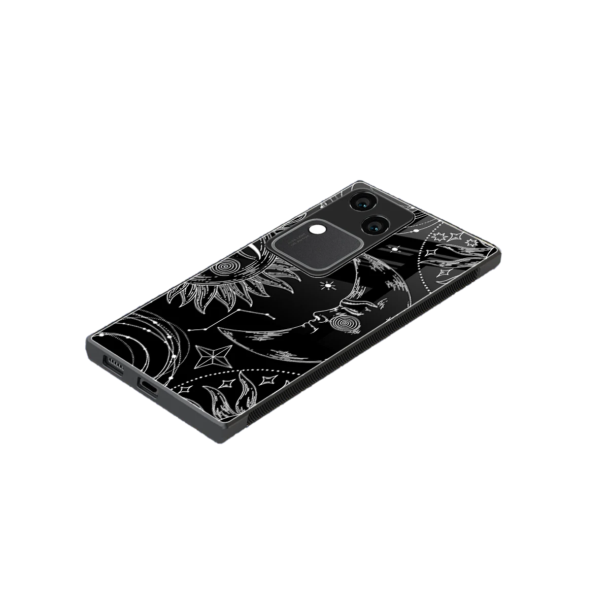 Celestial Duo stylish phone case for vivo v30 | glossy glass and slim fit