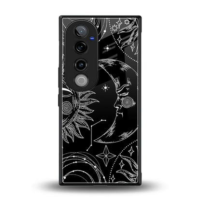Celestial Duo back phone cover | glass case for vivo v40 pro