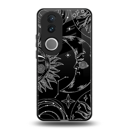 Celestial Duo back phone cover | glass case for vivo v50