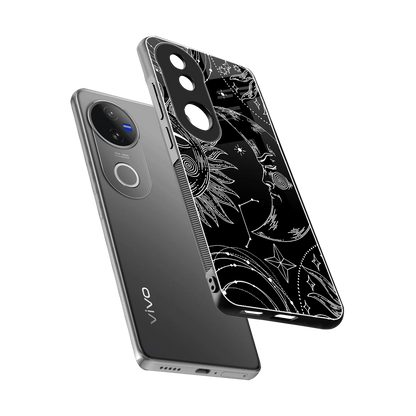 Celestial Duo sleek vivo v50 cover with tempered glass back and TPU edges