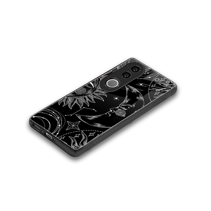 Celestial Duo stylish phone case for vivo v50 | glossy glass and slim fit