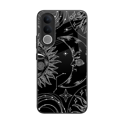 Celestial Duo back phone cover | glass case for vivo v70 fe