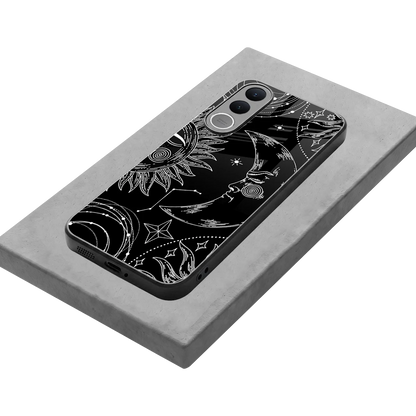 Celestial Duo stylish phone case for vivo v70 fe | glossy glass and slim fit