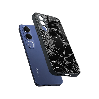 Celestial Duo sleek vivo v70 fe cover with tempered glass back and TPU edges