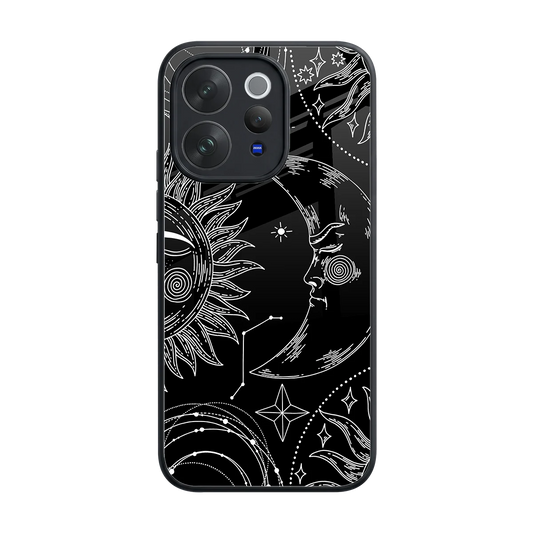 Celestial Duo back phone cover | glass case for vivo v70