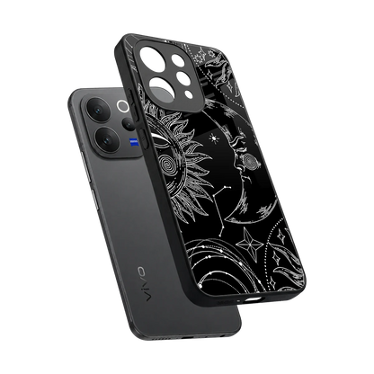 Celestial Duo sleek vivo v70 cover with tempered glass back and TPU edges