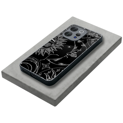 Celestial Duo stylish phone case for vivo v70 | glossy glass and slim fit