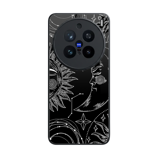 Celestial Duo back phone cover | glass case for vivo x200 pro