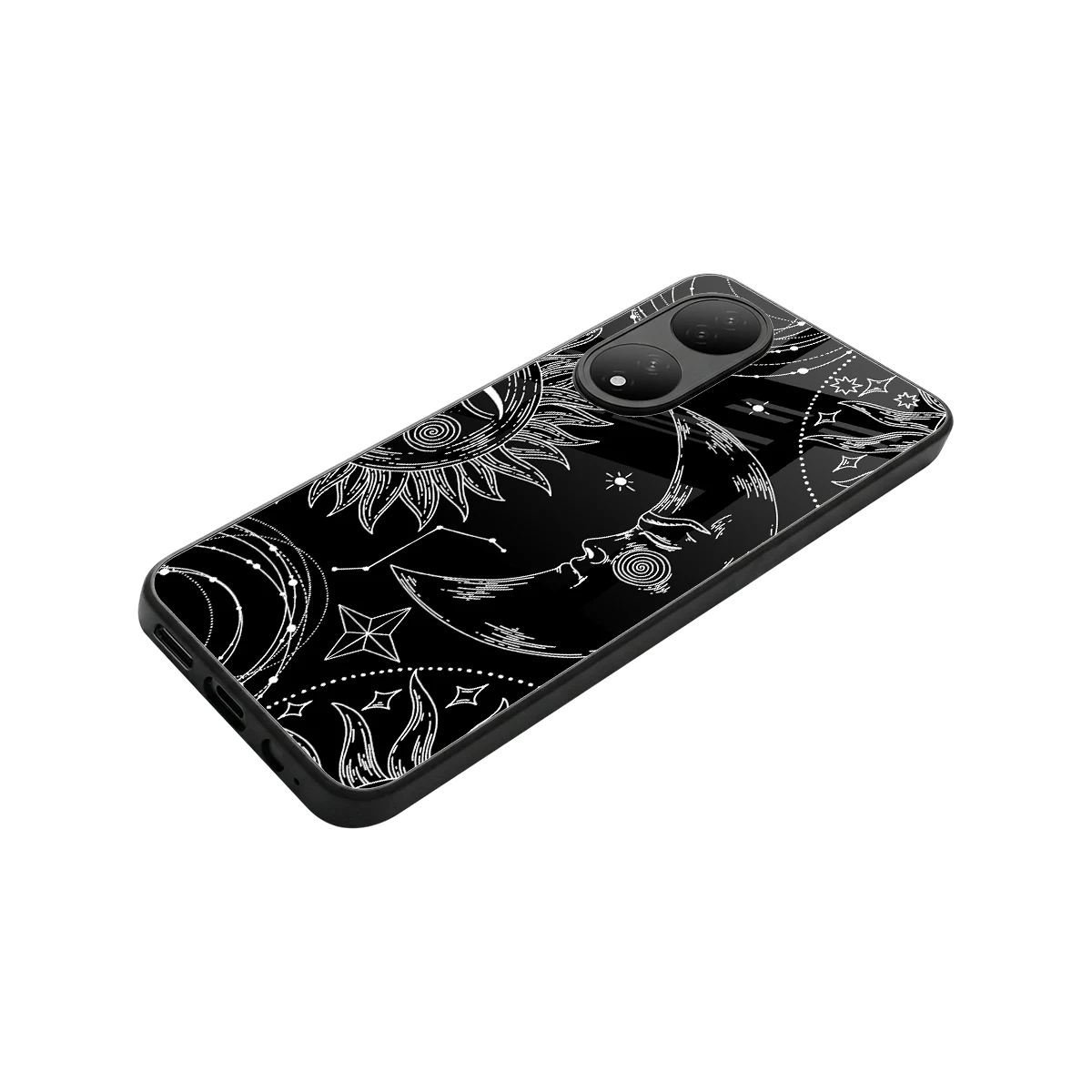 Celestial Duo stylish phone case for Vivo-y100 | glossy glass and slim fit