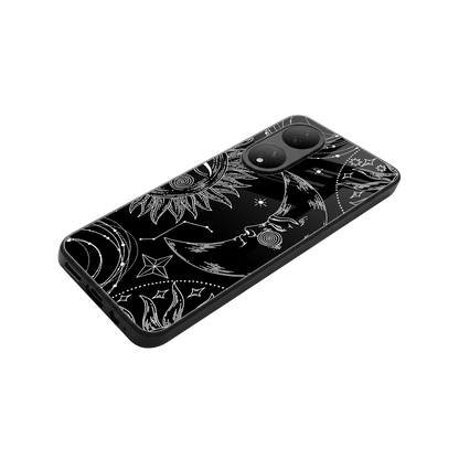 Celestial Duo stylish phone case for Vivo-y100 | glossy glass and slim fit