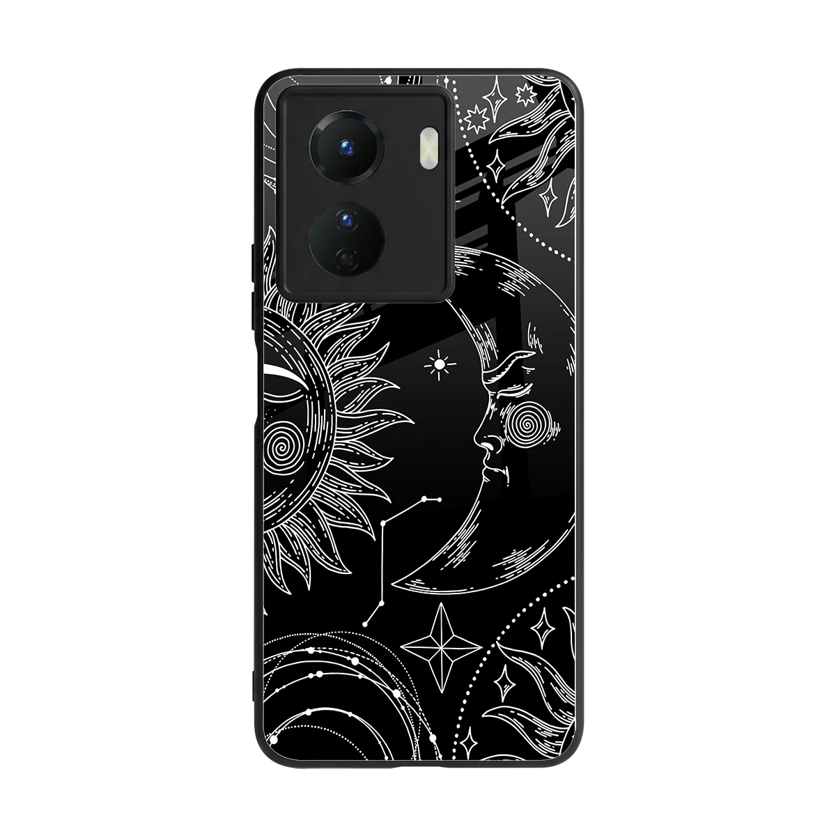 Celestial Duo back phone cover | glass case for vivo y16