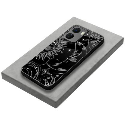 Celestial Duo stylish phone case for vivo y16 | glossy glass and slim fit