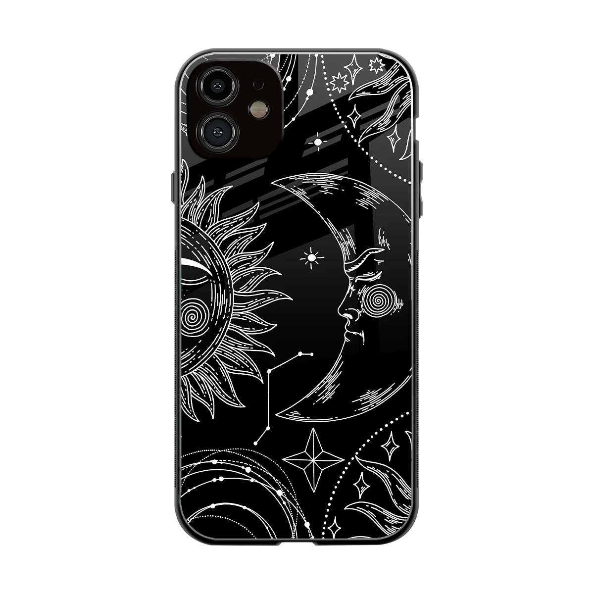 Celestial Duo back phone cover | glass case for iphone 11