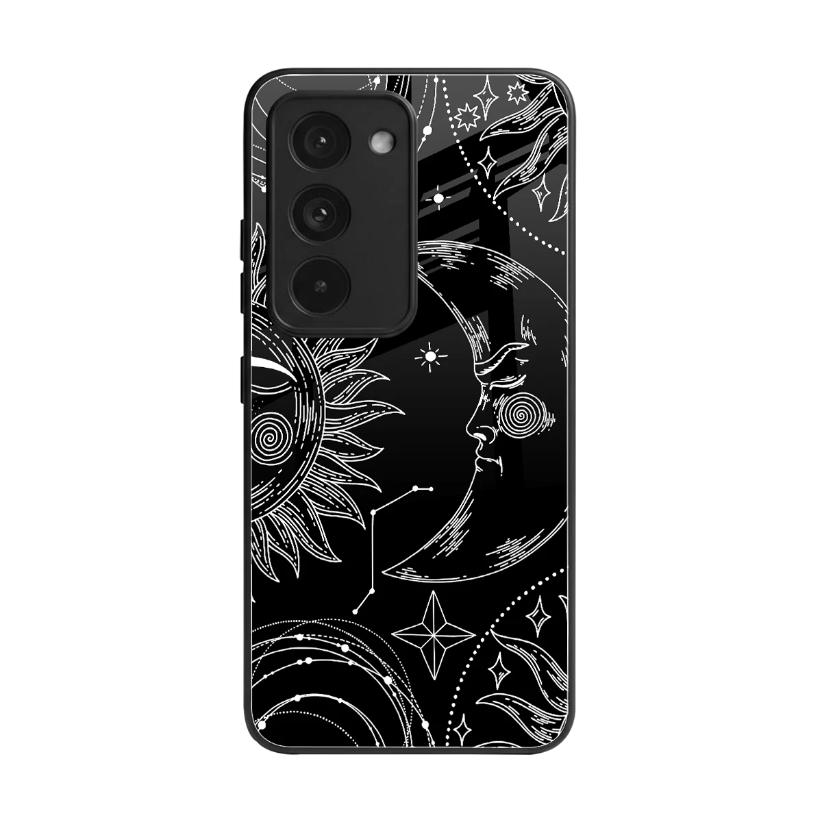 Celestial Duo back phone cover | glass case for redmi 15 5g