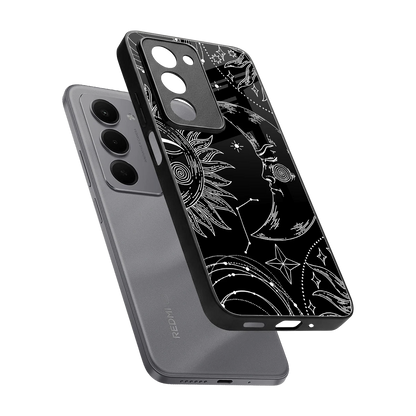 Celestial Duo sleek redmi 15 5g cover with tempered glass back and TPU edges