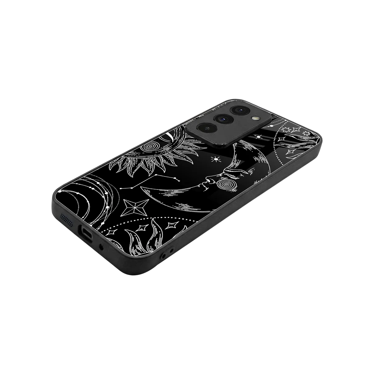 Celestial Duo stylish phone case for redmi 15 5g | glossy glass and slim fit