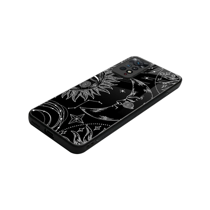 Celestial Duo stylish phone case for redmi note 11 pro | glossy glass and slim fit
