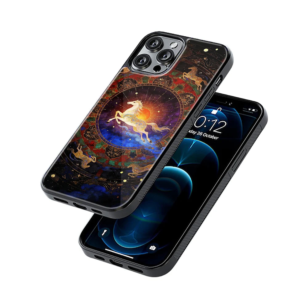 Protective Glass Back Phone Case Compatible with iPhone, Samsung, OnePlus, Pixel & More