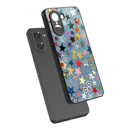 Celestial Glow sleek oneplus nord ce5 5g cover with tempered glass back and TPU edges