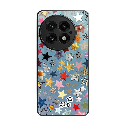 Celestial Glow back phone cover | glass case for oneplus 13
