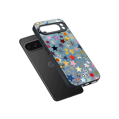 Celestial Glow sleek google pixel 10 pro xl cover with tempered glass back and TPU edges