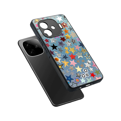 Celestial Glow sleek iqoo neo 10r 5g cover with tempered glass back and TPU edges