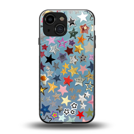 Celestial Glow back phone cover | glass case for iphone 13 mini