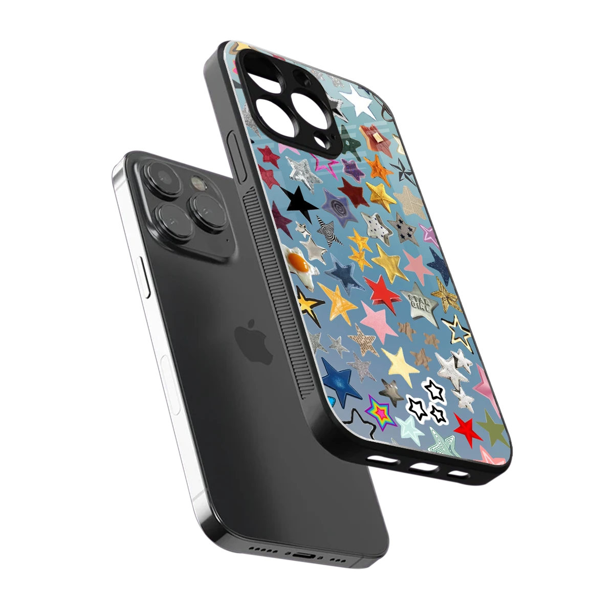 Celestial Glow sleek iphone 13 pro cover with tempered glass back and TPU edges