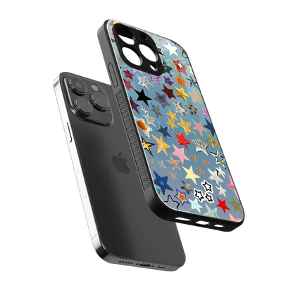 Celestial Glow sleek iphone 13 pro cover with tempered glass back and TPU edges