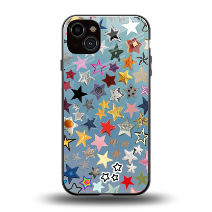 Celestial Glow back phone cover | glass case for iphone 15 plus