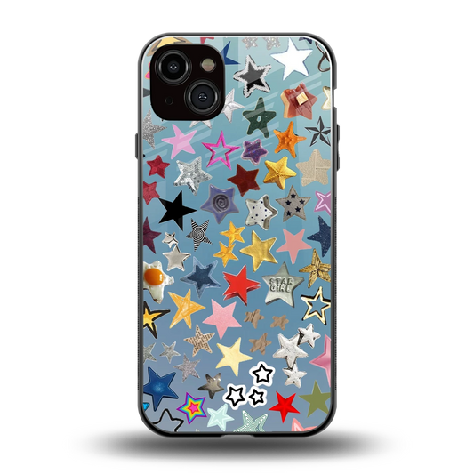 Celestial Glow back phone cover | glass case for iphone 15 plus