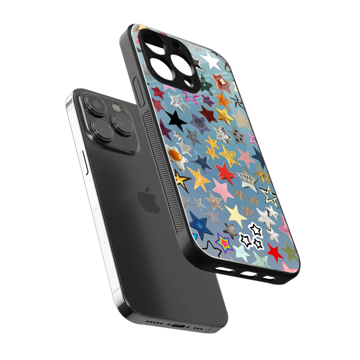 Celestial Glow sleek iphone 15 pro max cover with tempered glass back and TPU edges