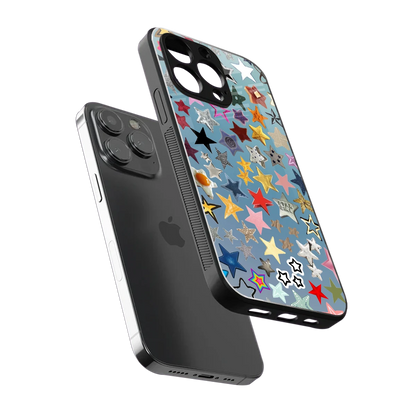 Celestial Glow sleek iphone 15 pro max cover with tempered glass back and TPU edges