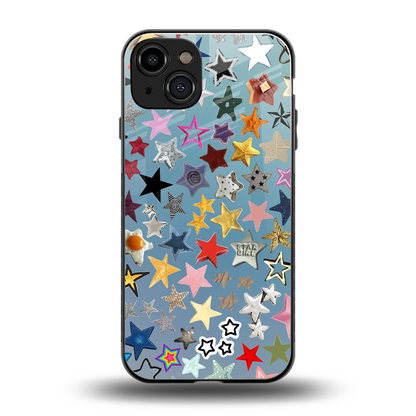 Celestial Glow back phone cover | glass case for iphone 15