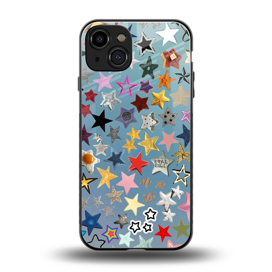 Celestial Glow back phone cover | glass case for iphone 15