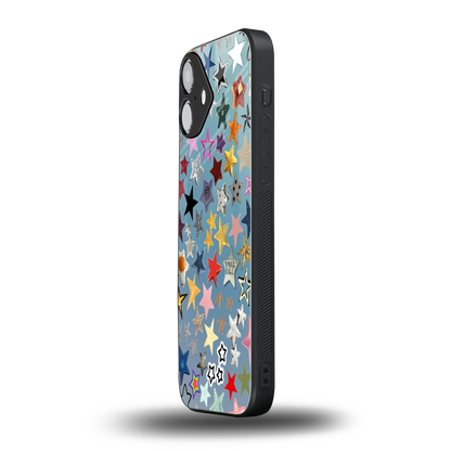 Celestial Glow iphone 16 plus mobile cover | shockproof glass phone case