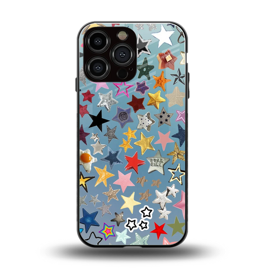 Celestial Glow back phone cover | glass case for iphone 16 pro max