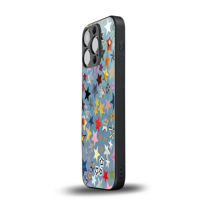 Celestial Glow iphone 16 pro mobile cover | shockproof glass phone case