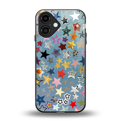 Celestial Glow back phone cover | glass case for iphone 16