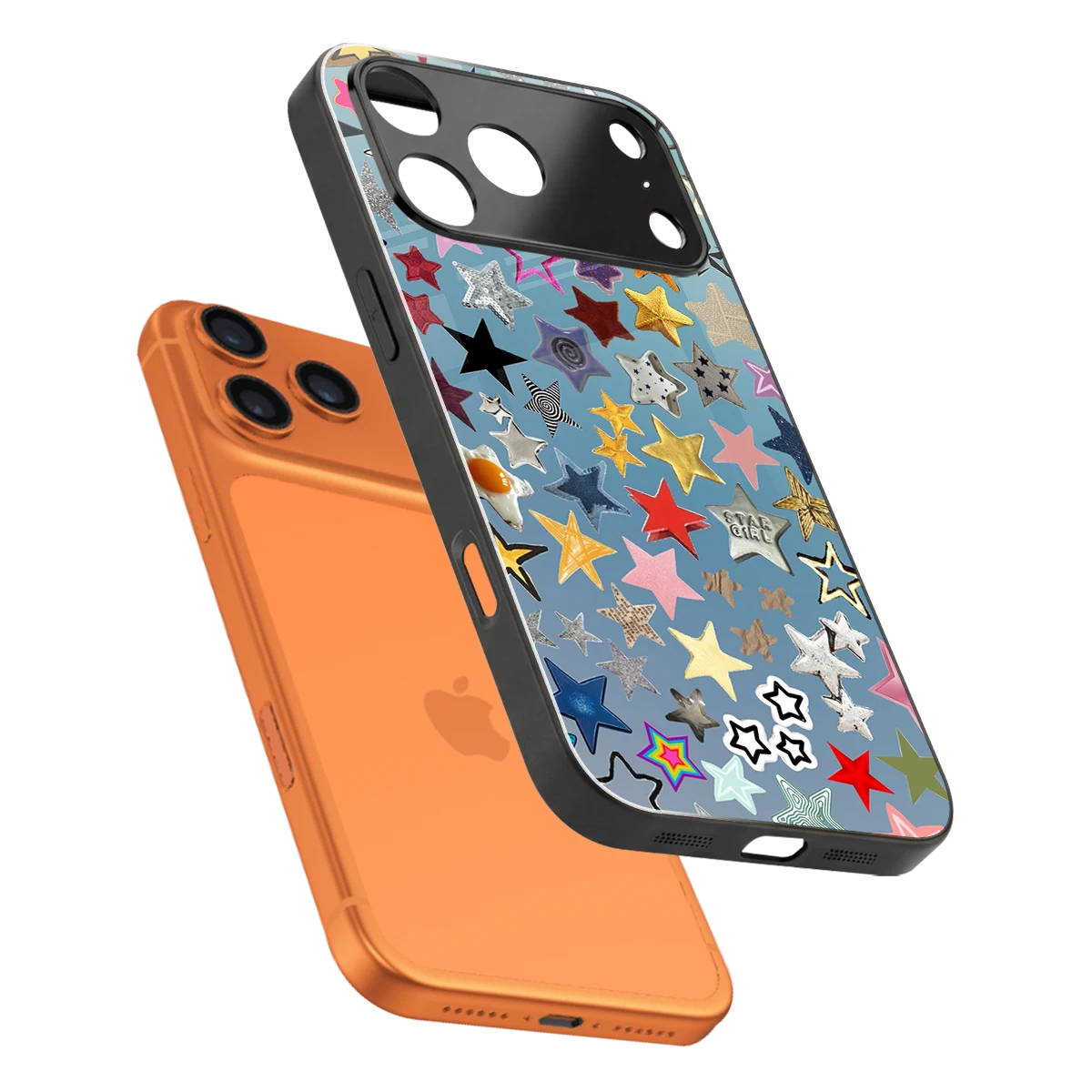 Celestial Glow sleek iphone 17 pro max cover with tempered glass back and TPU edges