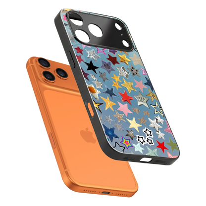 Celestial Glow sleek iphone 17 pro max cover with tempered glass back and TPU edges