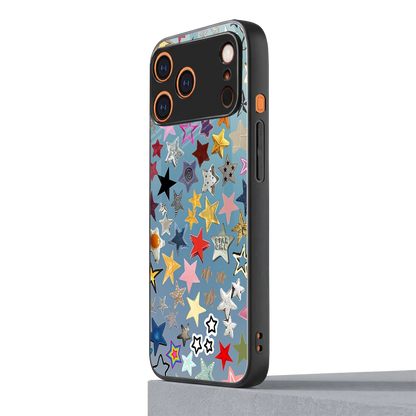 Celestial Glow iphone 17 pro max mobile cover | shockproof glass phone case