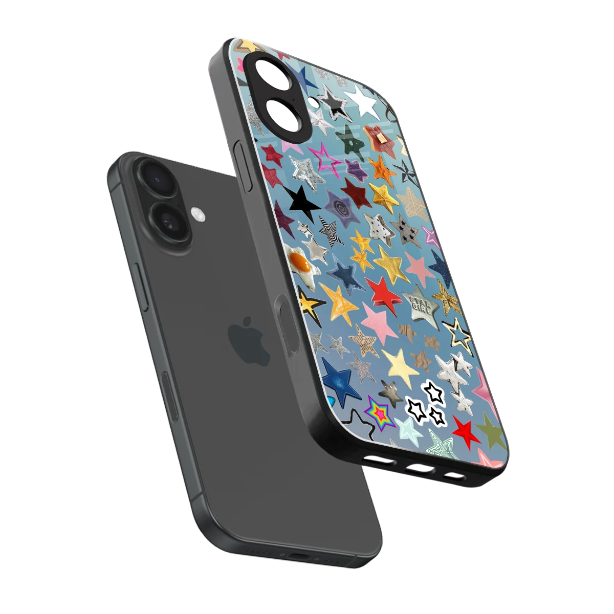Celestial Glow sleek iphone 17 cover with tempered glass back and TPU edges